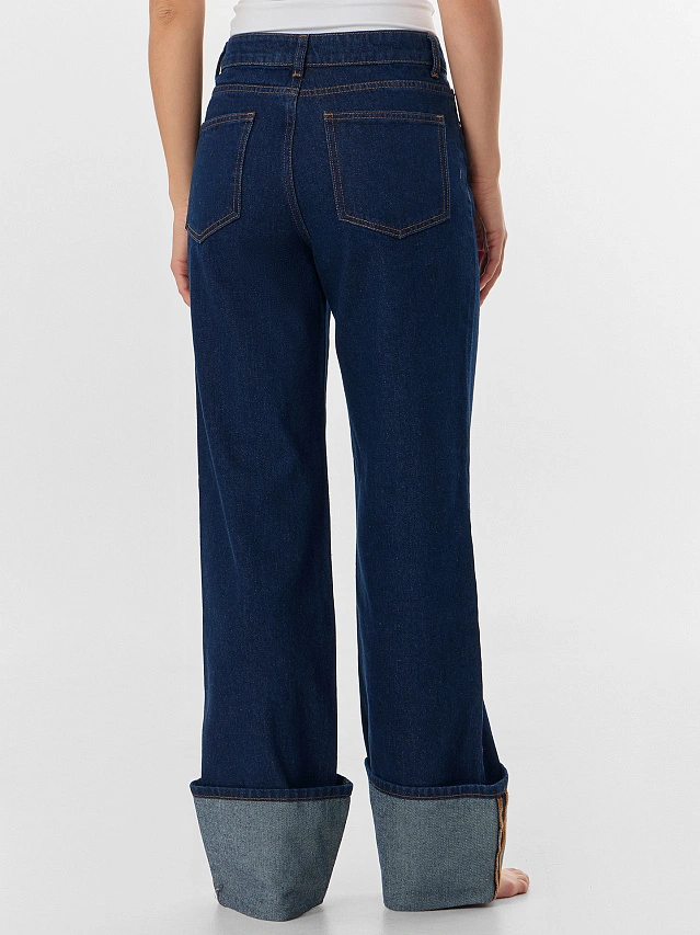 Джинсы женские темно-синие - 4