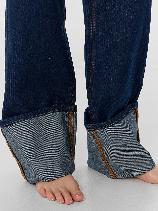 Джинсы женские темно-синие - 8