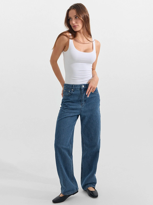 Джинсы женские синие - 13