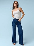 Джинсы женские wide leg темно-синие