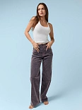 Джинсы женские wide leg пыльно-розовые