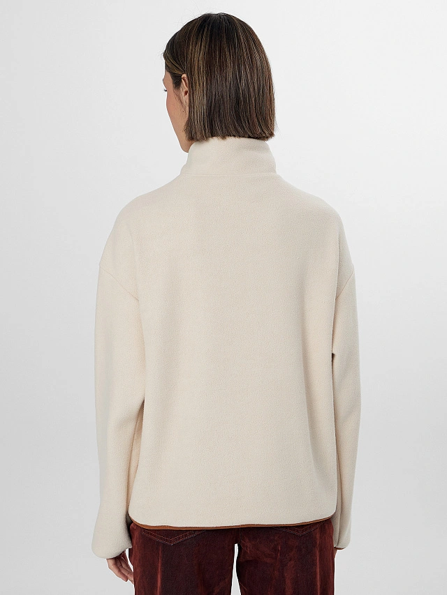 Толстовка женская бежевая из флиса - 3