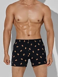 Трусы-шорты мужские новогодние черные