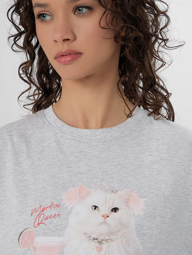Футболка женская с надписью "Martini Queen" - 5