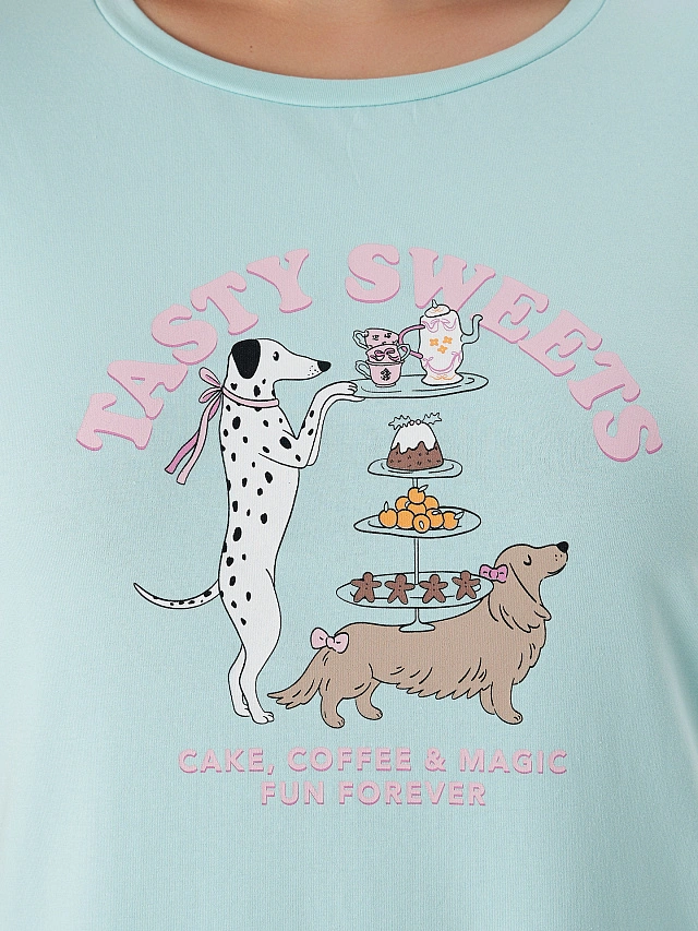 Сорочка ночная женская с принтом - 4