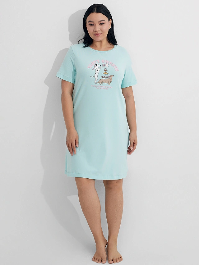 Сорочка ночная женская с принтом - 5