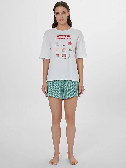 картинка КОМПЛЕКТ ЖЕНСКИЙ (ДЖЕМПЕР, ШОРТЫ) от магазина стильной одежды Mark Formelle