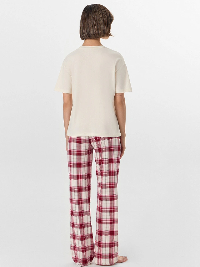 Комплект домашний женский в клетку - 3