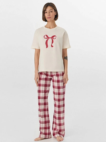 картинка Комплект домашний женский в клетку от магазина стильной одежды Mark Formelle