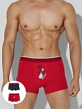 Трусы боксеры мужские с новогодним принтом в наборе, 2 шт