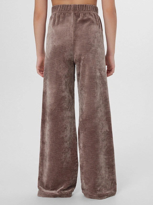 Комплект для девочек коричневый велюровый - 7