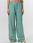 Брюки женские в зеленую клетку