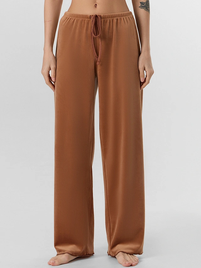 Комплект домашний женский велюровый коричневый - 7