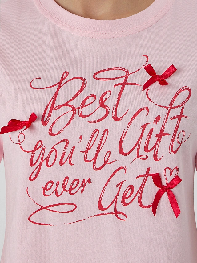 Комплект домашний женский с узором - 5