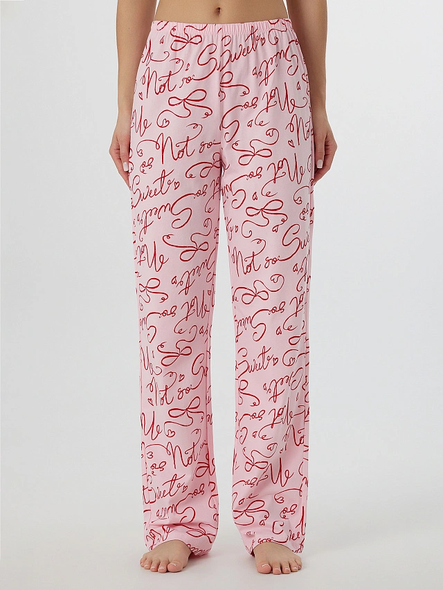 Комплект домашний женский с узором - 8