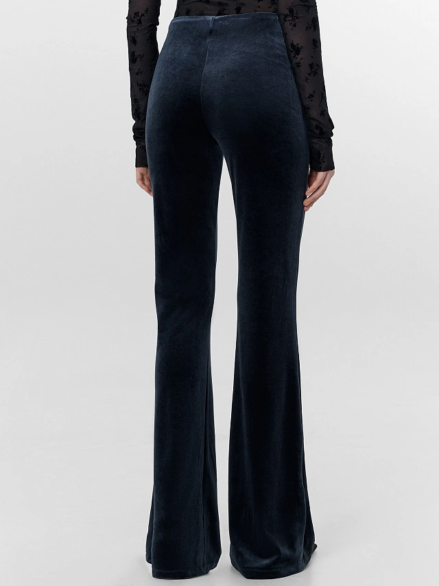 Брюки велюровые женские черные - 2