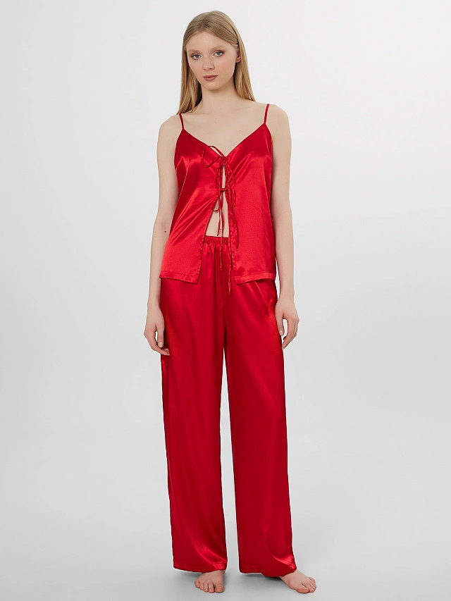 Комплект домашний женский красный - 2