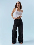 Джинсы женские baggy leg серые