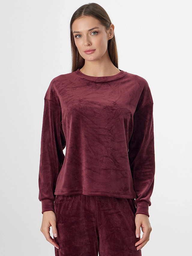 Комплект женский бордовый велюровый - 3