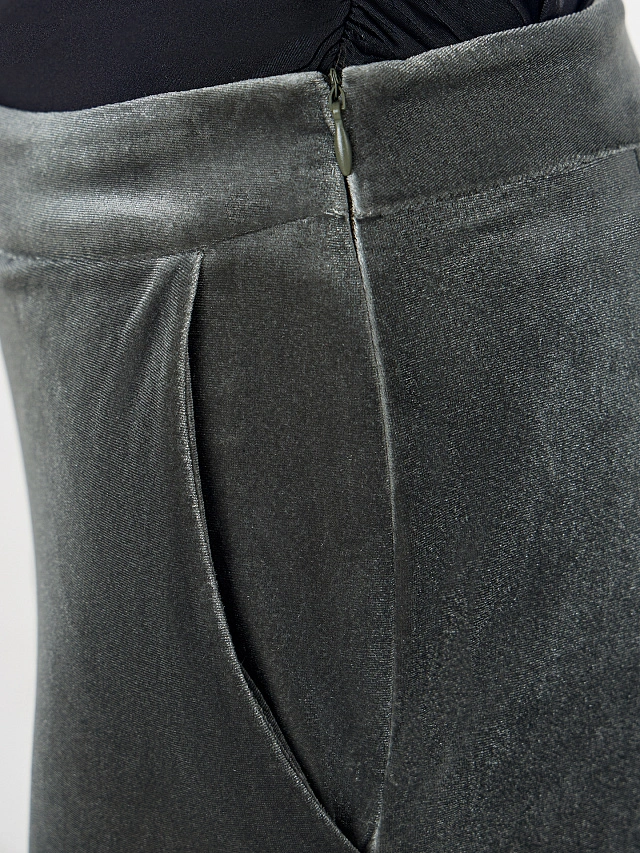 Брюки велюровые женские зеленые - 6