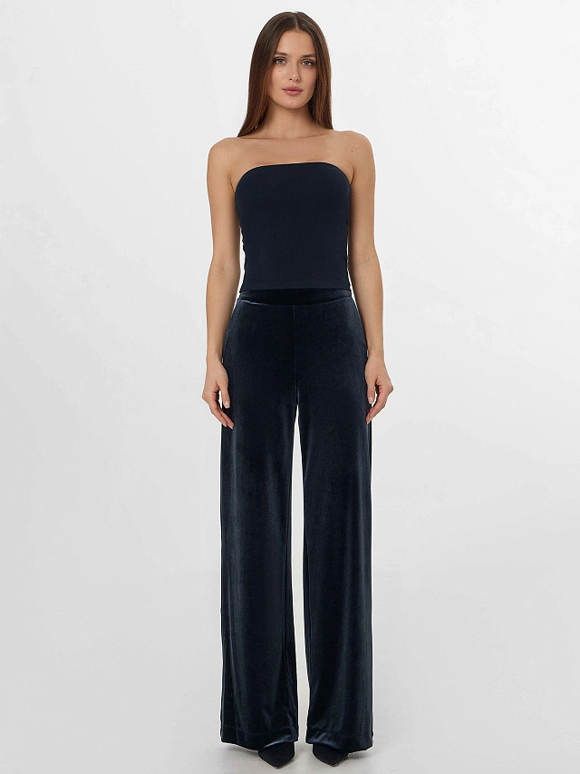 Брюки велюровые женские черные - 3