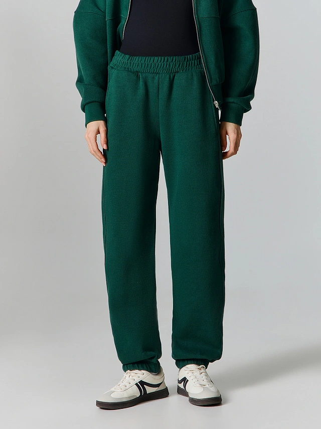 Брюки джоггеры женские зеленые - 3