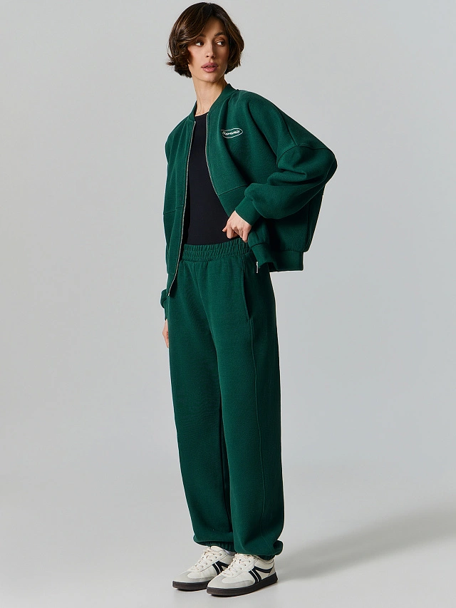 Брюки джоггеры женские зеленые - 5