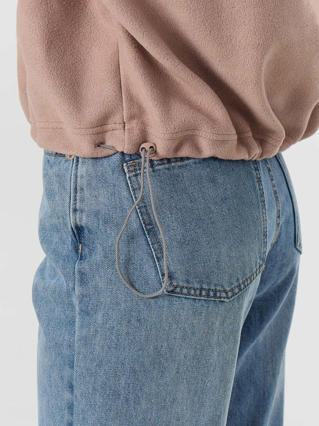 Свитшот женский бежевый из флиса - 3