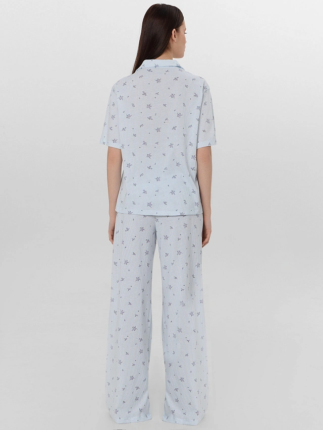 Комплект домашний женский голубой - 2