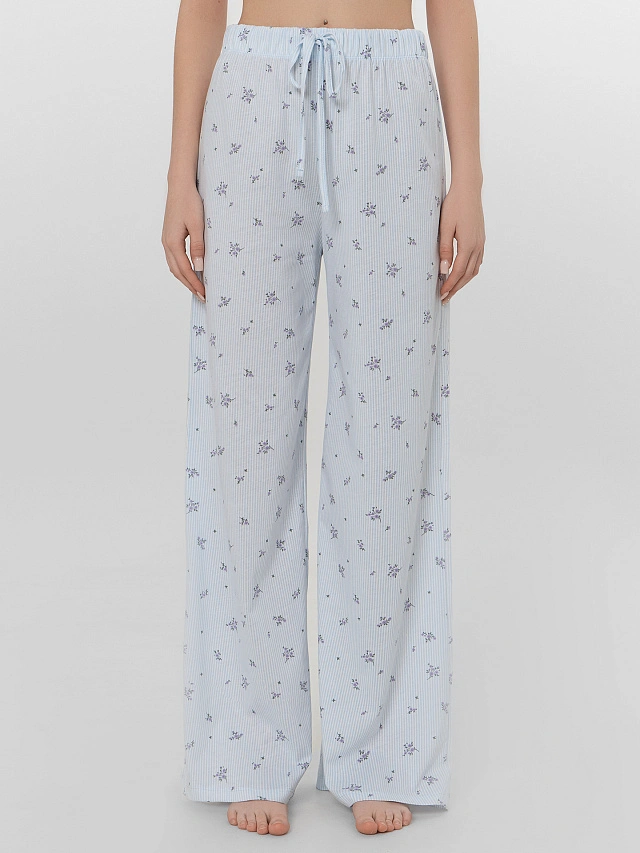 Комплект домашний женский голубой - 4