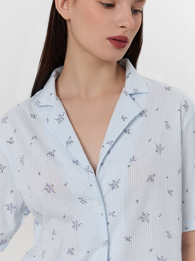 Комплект домашний женский голубой - 6