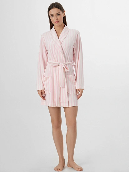 картинка Халат женский в розовую полоску от магазина стильной одежды Mark Formelle