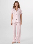 Комплект домашний женский в розовую полоску