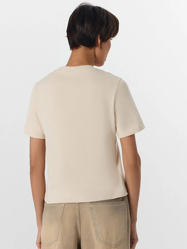 Футболка женская бежевая - 2