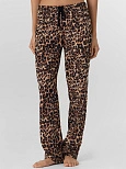 Брюки домашние женские с леопардовым принтом