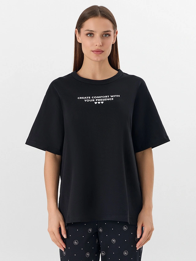 Комплект домашний: футболка и брюки с принтом - 3