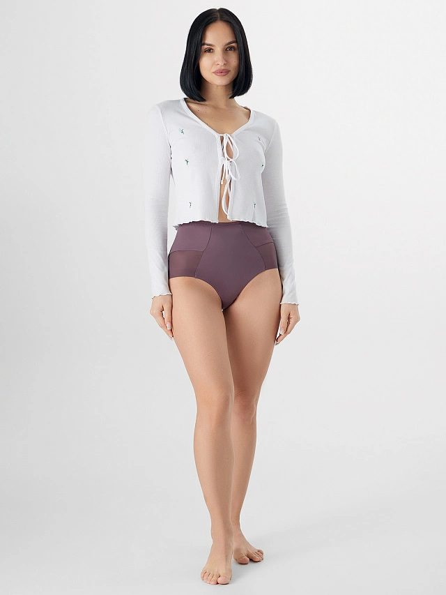 Трусы макси женские фиолетовые - 7