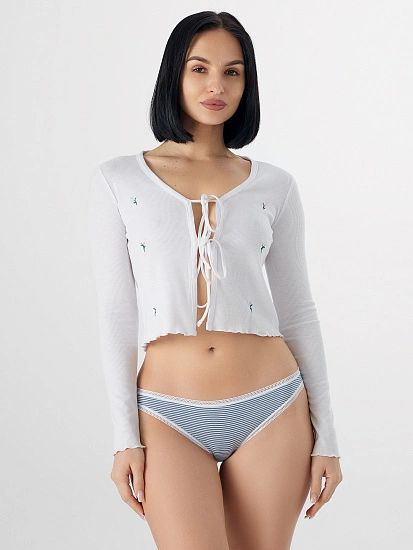 картинка Трусы слипы женские в полоску от магазина стильной одежды Mark Formelle