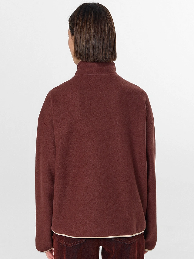 Толстовка женская коричневая из флиса - 3