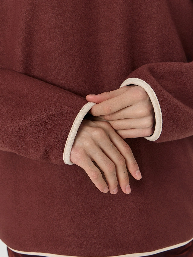 Толстовка женская коричневая из флиса - 6