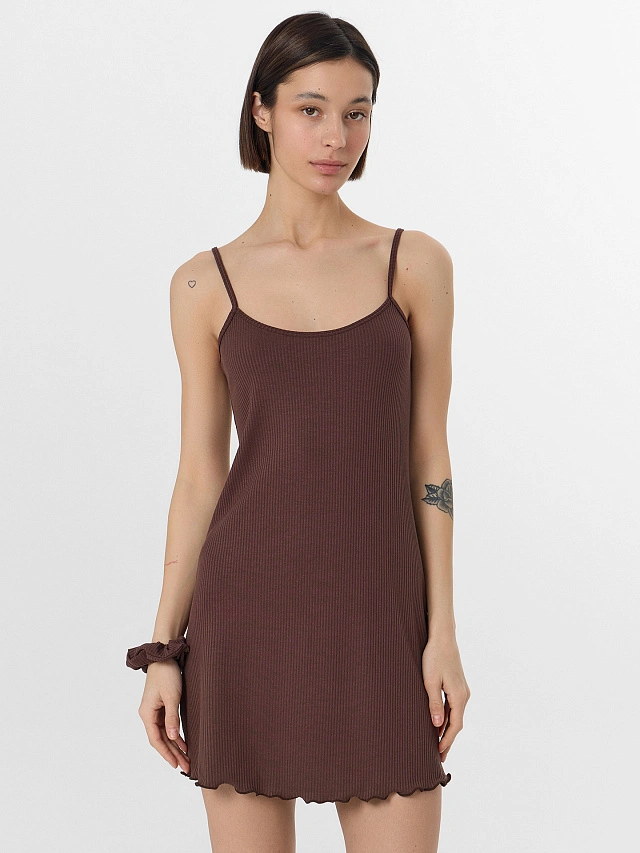 Комплект домашний женский: сорочка ночная, халат, резинка для волос - 6