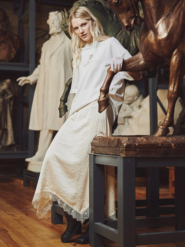 Футболка женская оверсайз белая - 3