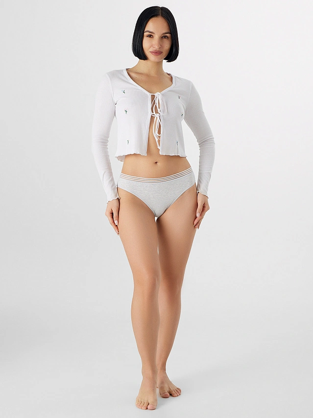 Трусы слипы женские серые - 7