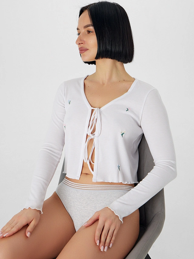 Трусы слипы женские серые - 8