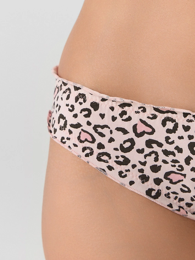 Трусы слипы женские с леопардовым принтом - 6
