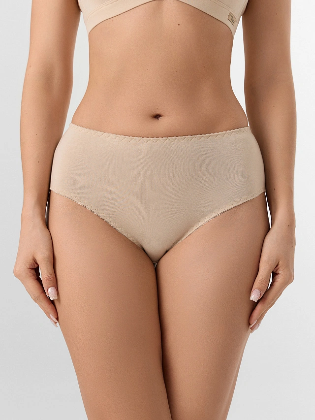 Трусы макси женские бежевые - 3