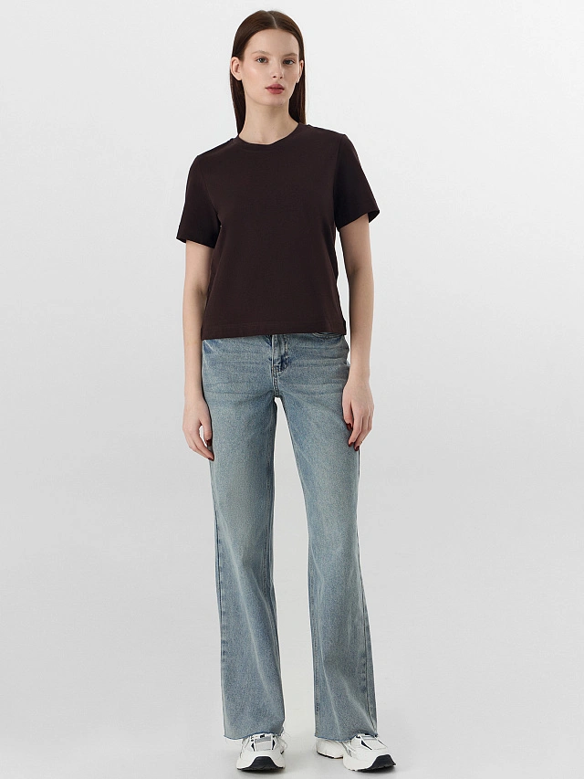 Футболка женская коричневая - 3