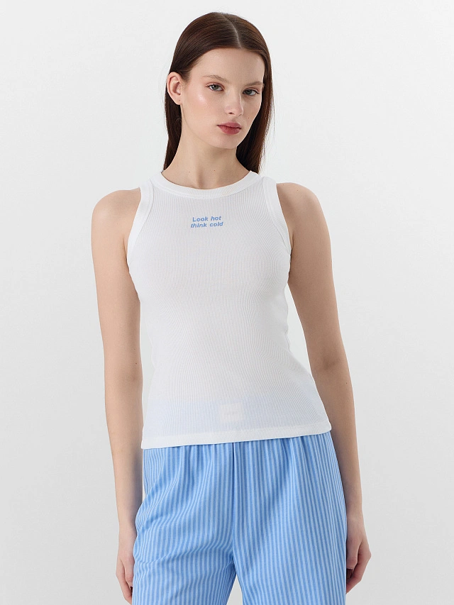 Комплект домашний женский: топ и брюки - 3