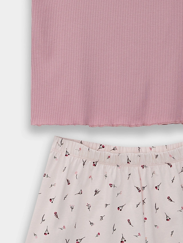 Комплект домашний женский розовый: топ и шорты - 6