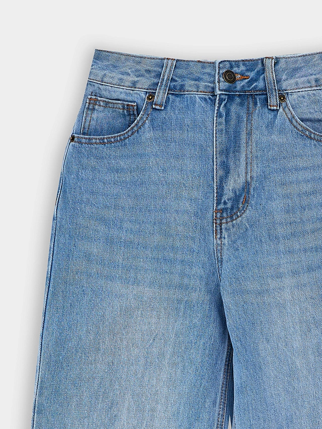 Джинсы женские wide leg голубые - 7